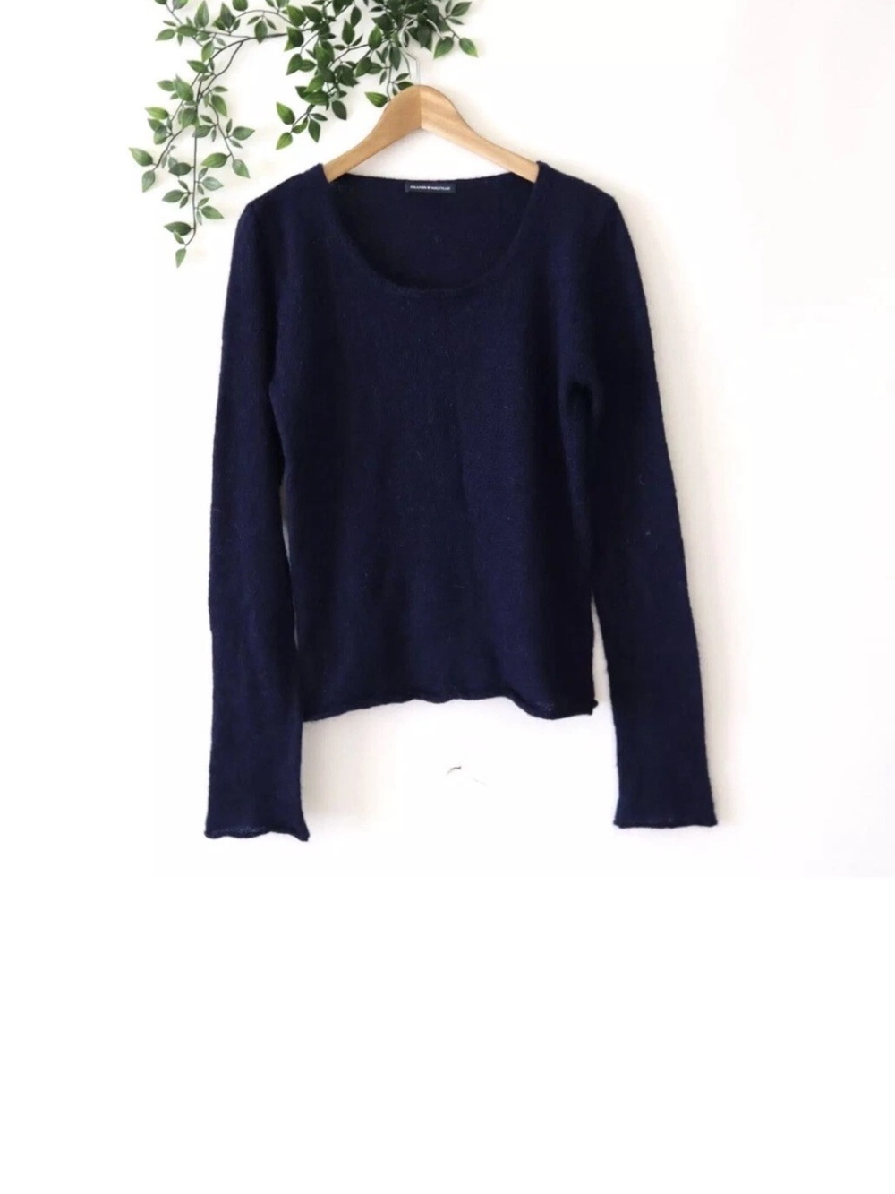 Brandy Melville Navy Scoop Neck Long Sleeve Sweater